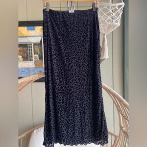 No Boundaries Black Leopard Print Maxi Skirt